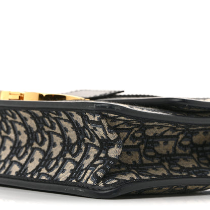 Christian Dior Oblique 30 Montaigne Flap Bag Blue 10 of 13