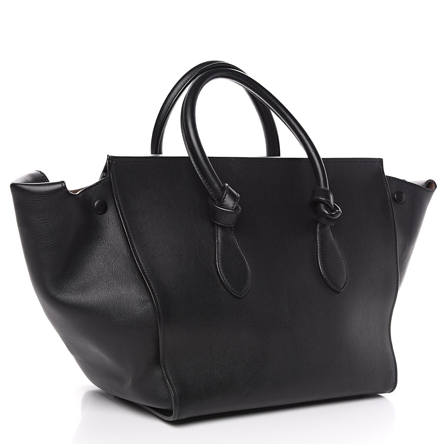 Celine Smooth Calfskin Small Tie Knot Tote Black 2 of 17