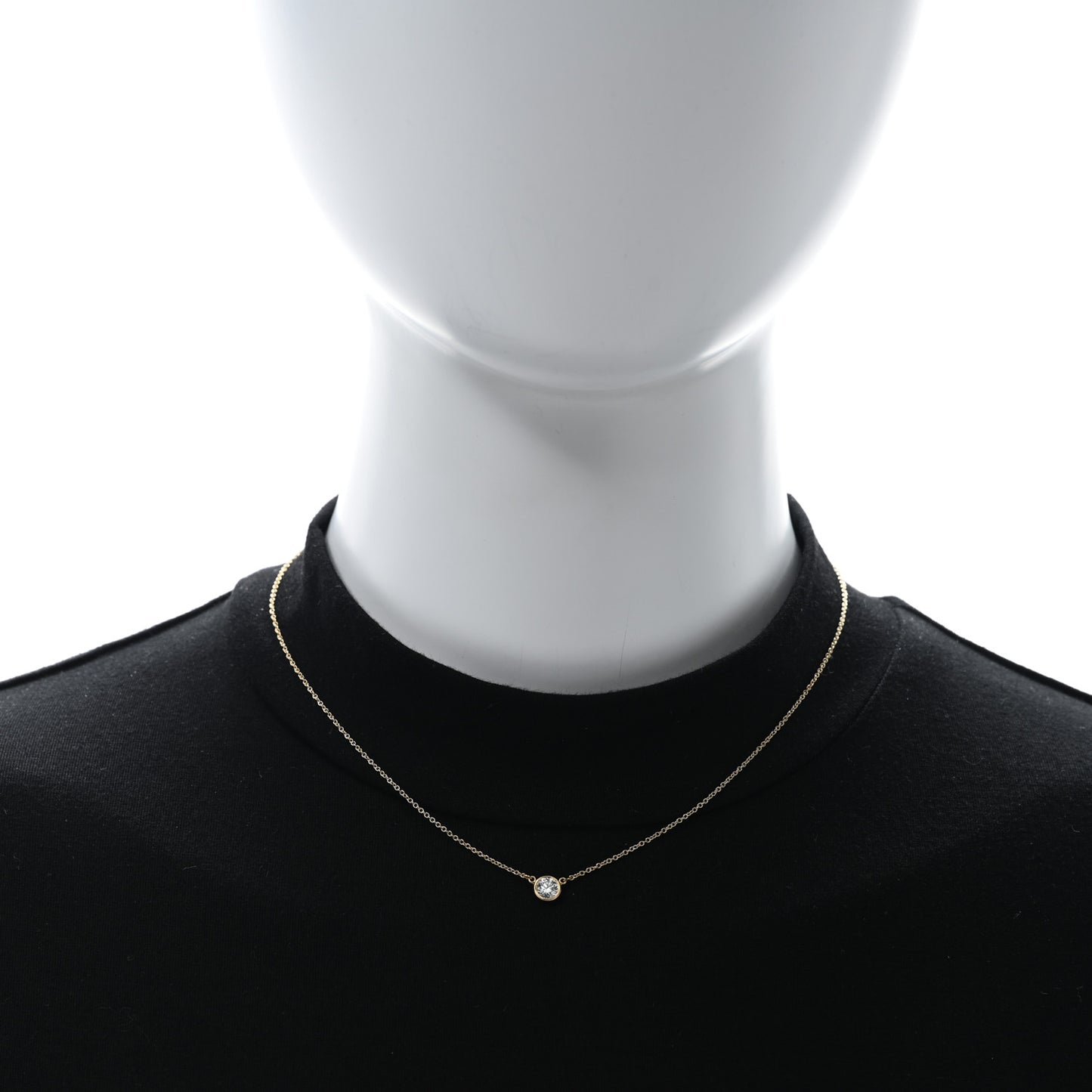 18K Yellow Gold Diamond .44ct Elsa Peretti Diamonds by the Yard Pendant Necklace