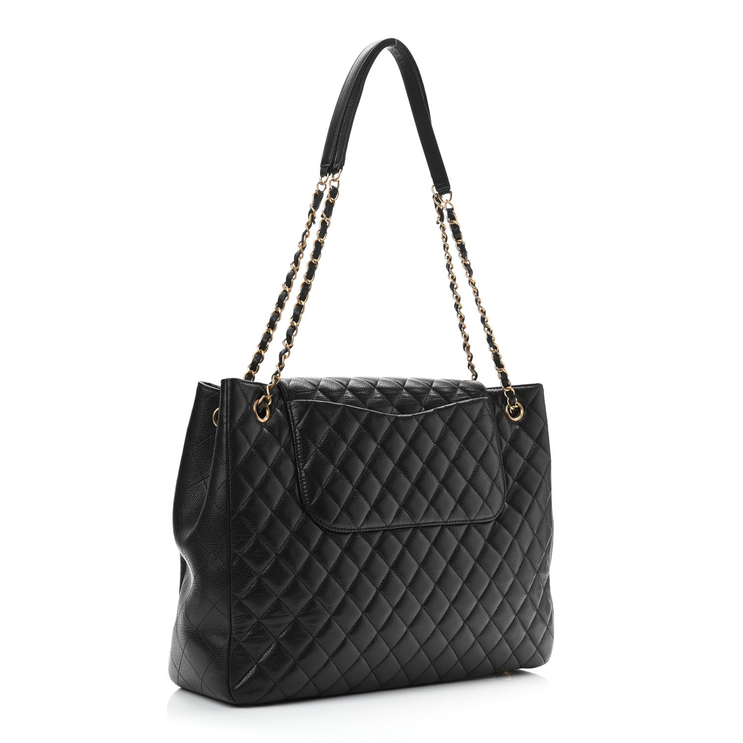 Chanel Caviar Quilted Flap Tote Black 2 of 11