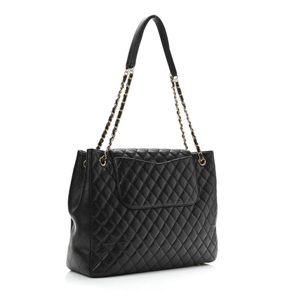 Chanel Caviar Quilted Flap Tote Black 2 of 11