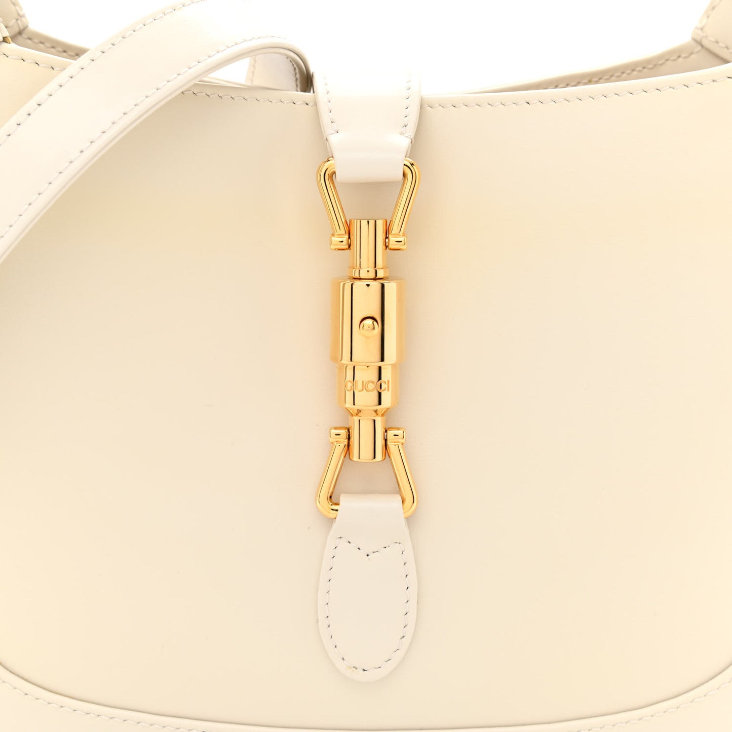 Boarded Dyana Lux Calfskin Small Jackie 1961 Hobo Mystic White