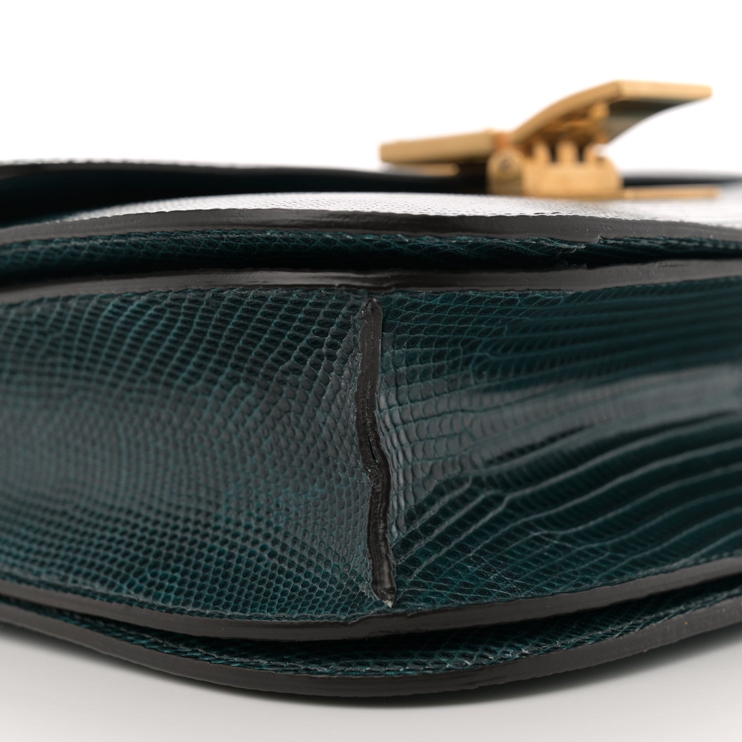 Celine Lizard Medium Classic Box Flap Bag Dark Green 10 of 12