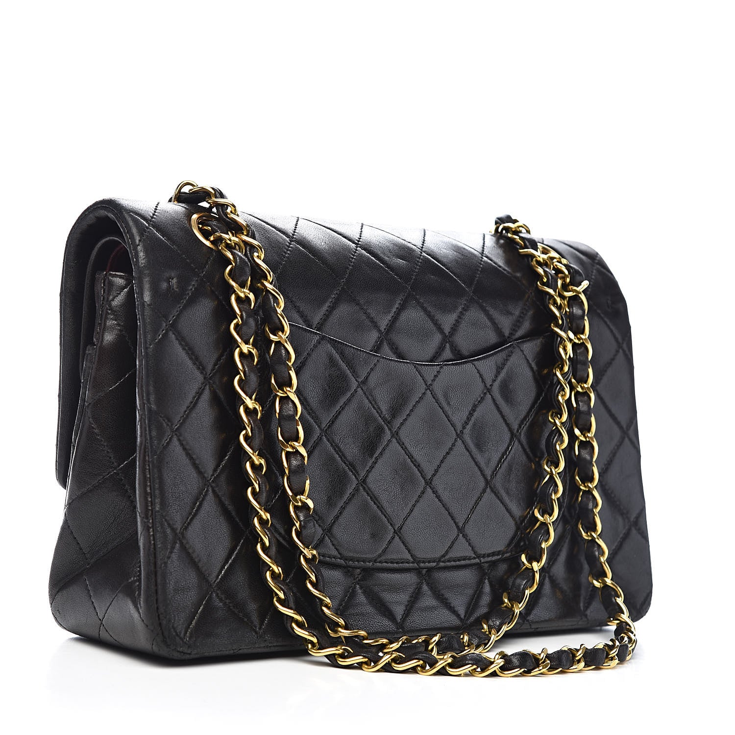 Chanel Lambskin Quilted Medium Double Flap Black 3 of 16