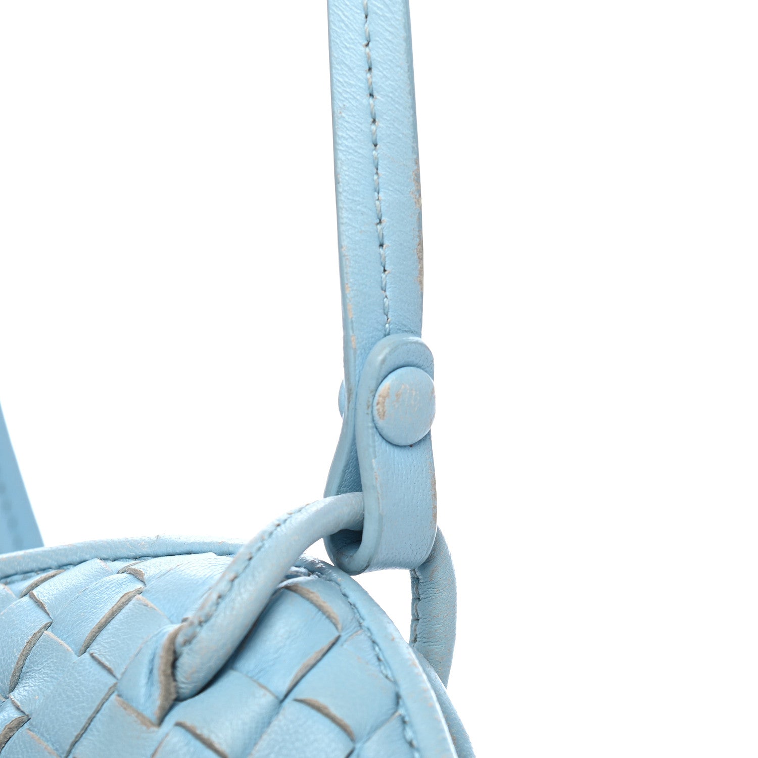 Bottega Veneta Nappa Intrecciato Crossbody Pillow Light Blue 8 of 9
