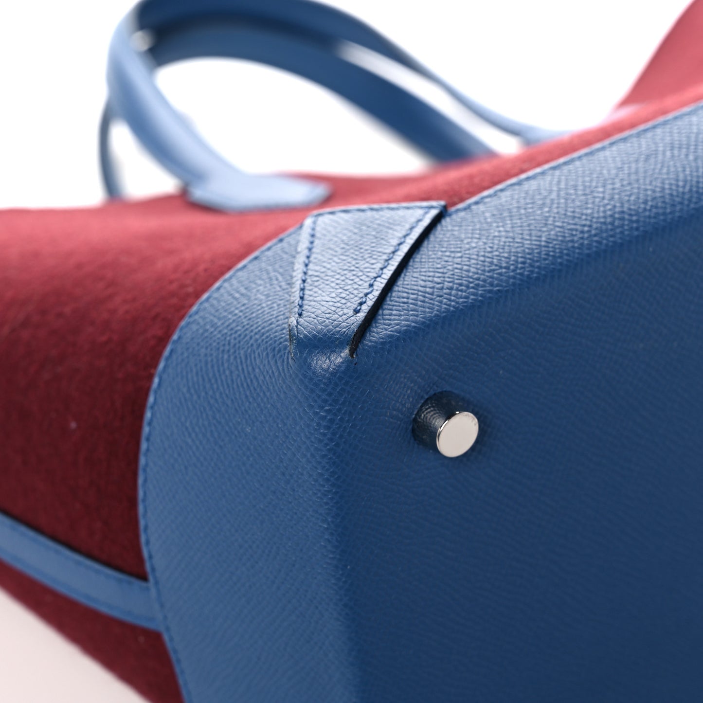 Felt Epsom Maxibox Cabas 30 Bordeaux Bleu Agate