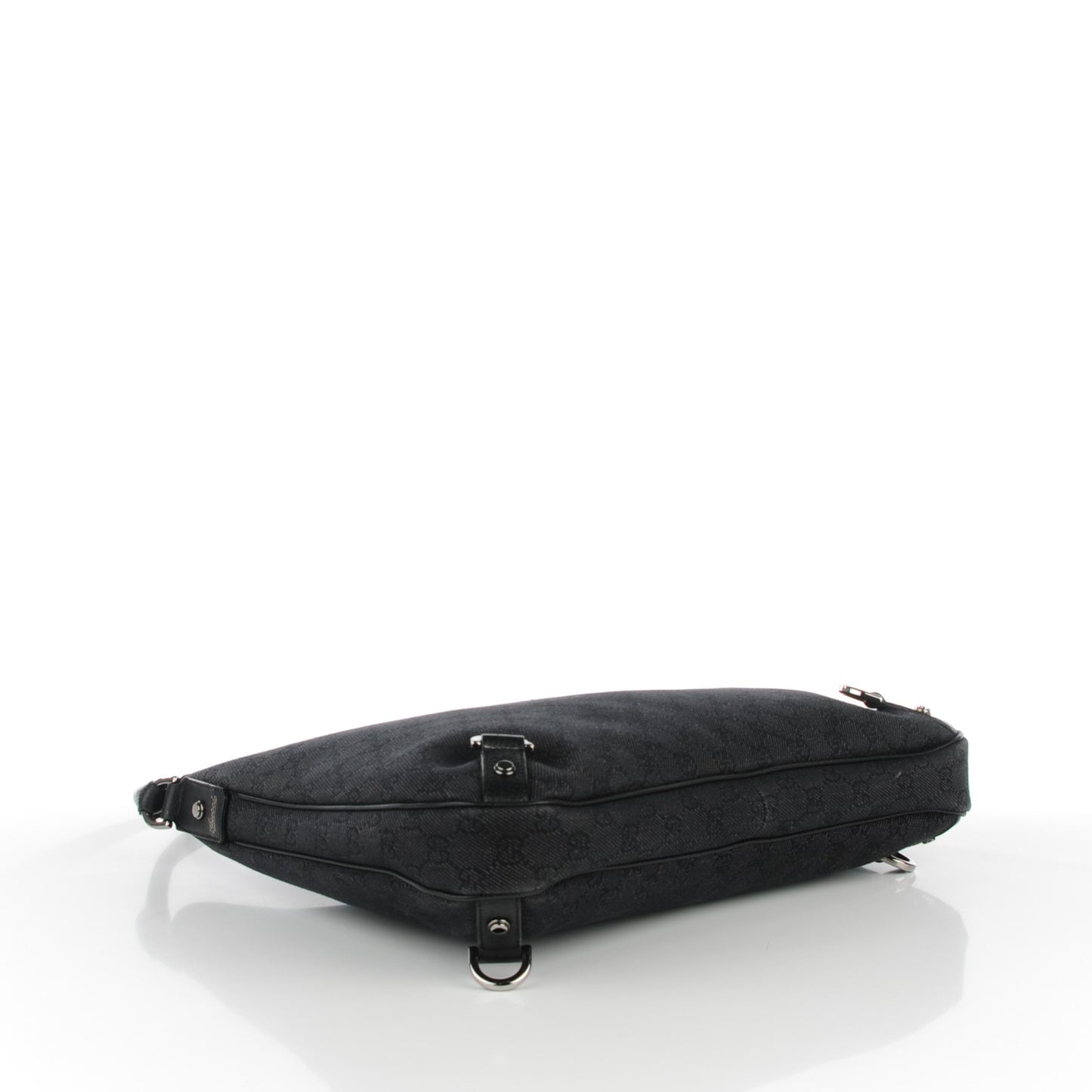 Denim Monogram Abbey D Ring Hobo Black