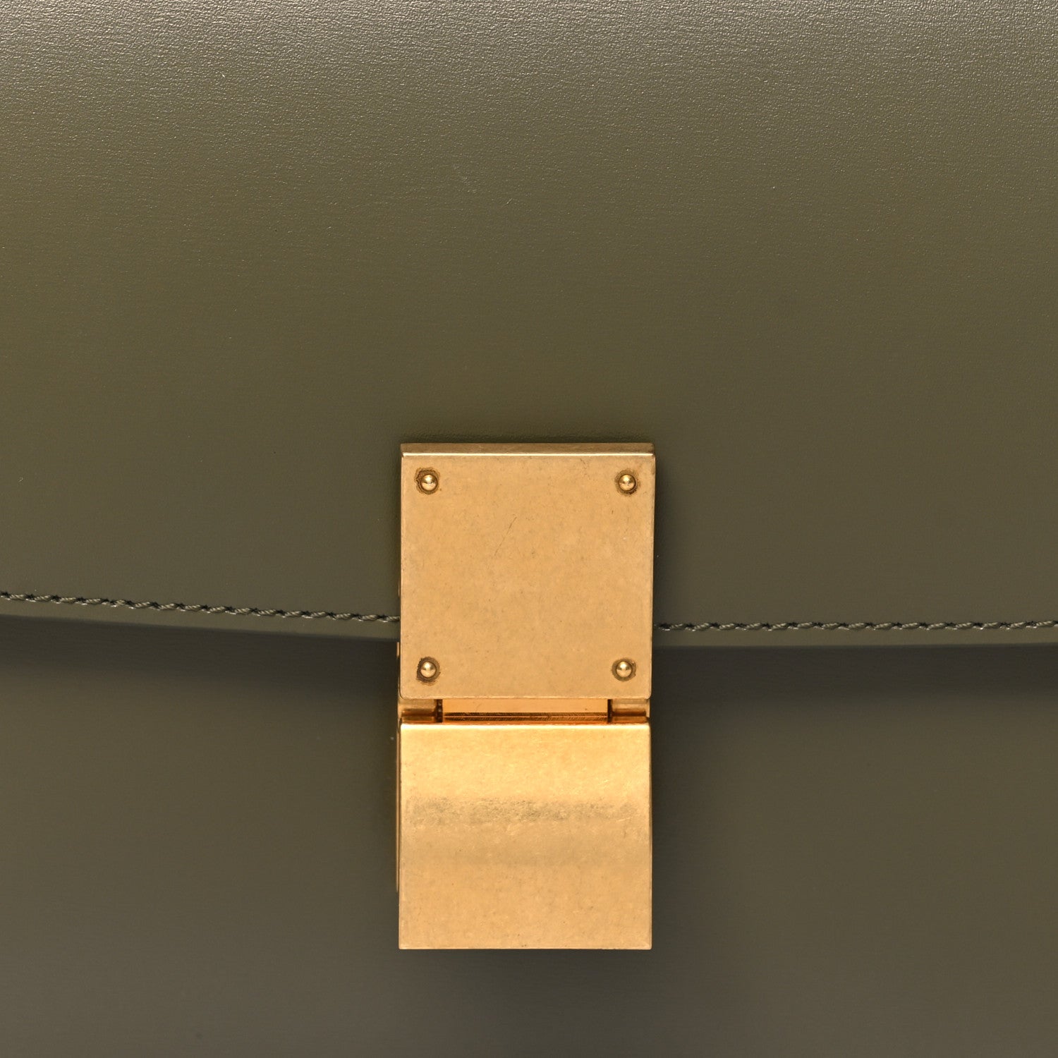 Celine Box Calfskin Classic Box Medium Flap Bag Army Green 9 of 12