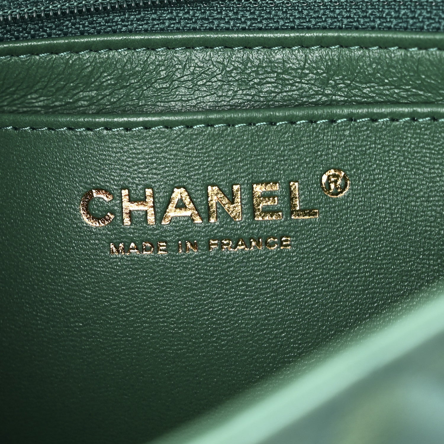 Chanel Iridescent Lambskin Quilted Mini Rectangular Flap Green 6 of 10