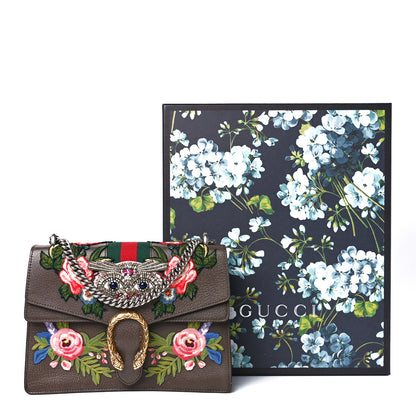 Gucci Calfskin Web Owl Embroidered Medium Dionysus Shoulder Bag New Acero Multicolor 12 of 12