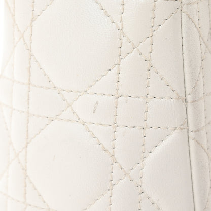 Christian Dior Lambskin Cannage Medium Lady Dior White 11 of 17