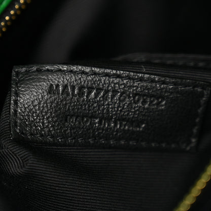Saint Laurent Lambskin Quilted Small Loulou Puffer Monogram Chain Satchel New Vert 7 of 11