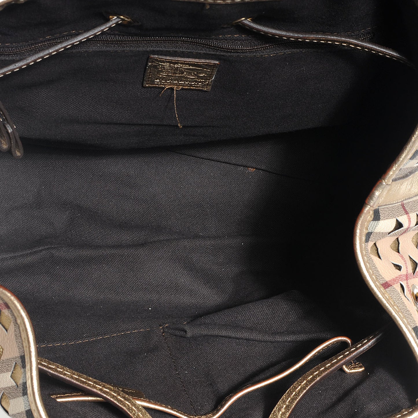 Haymarket Check Woven Drawstring Claudia Bag