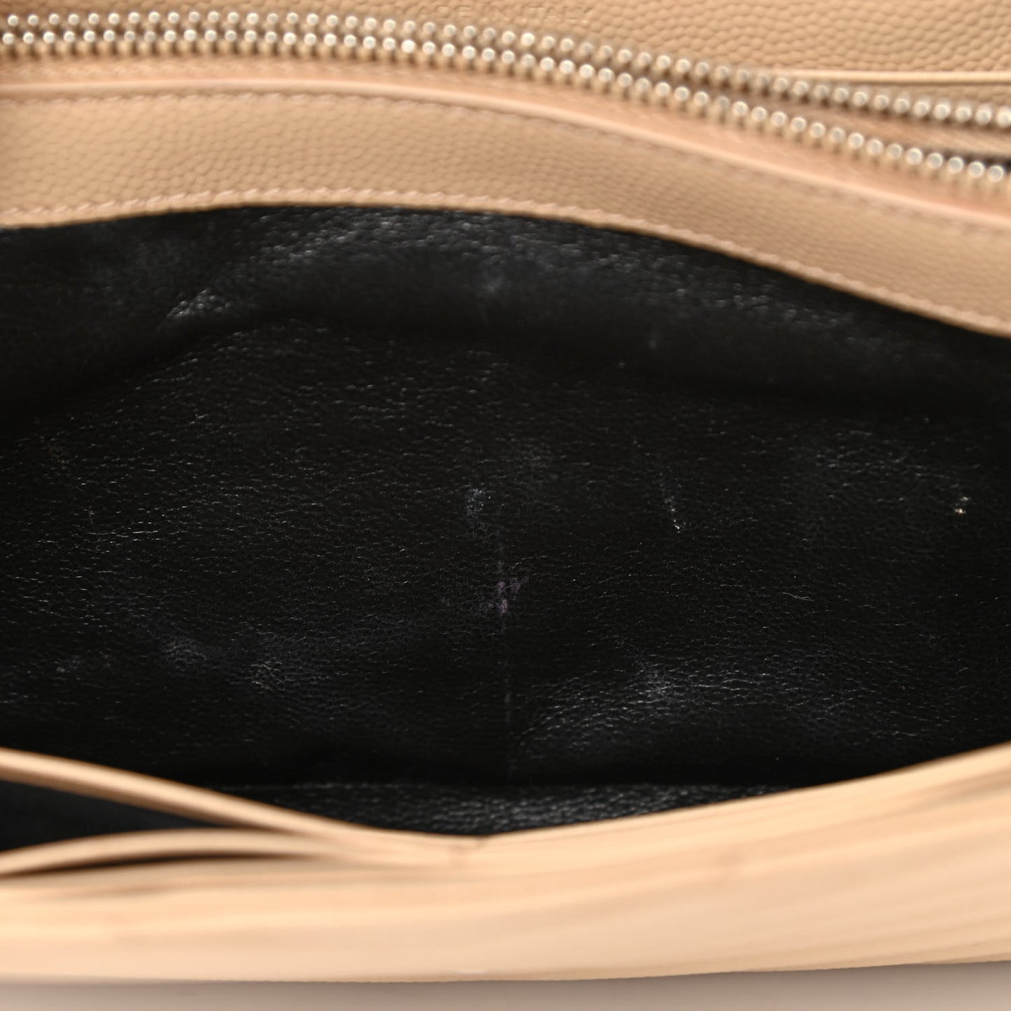 Grain De Poudre Matelasse Chevron Monogram Chain Wallet Nude Powder