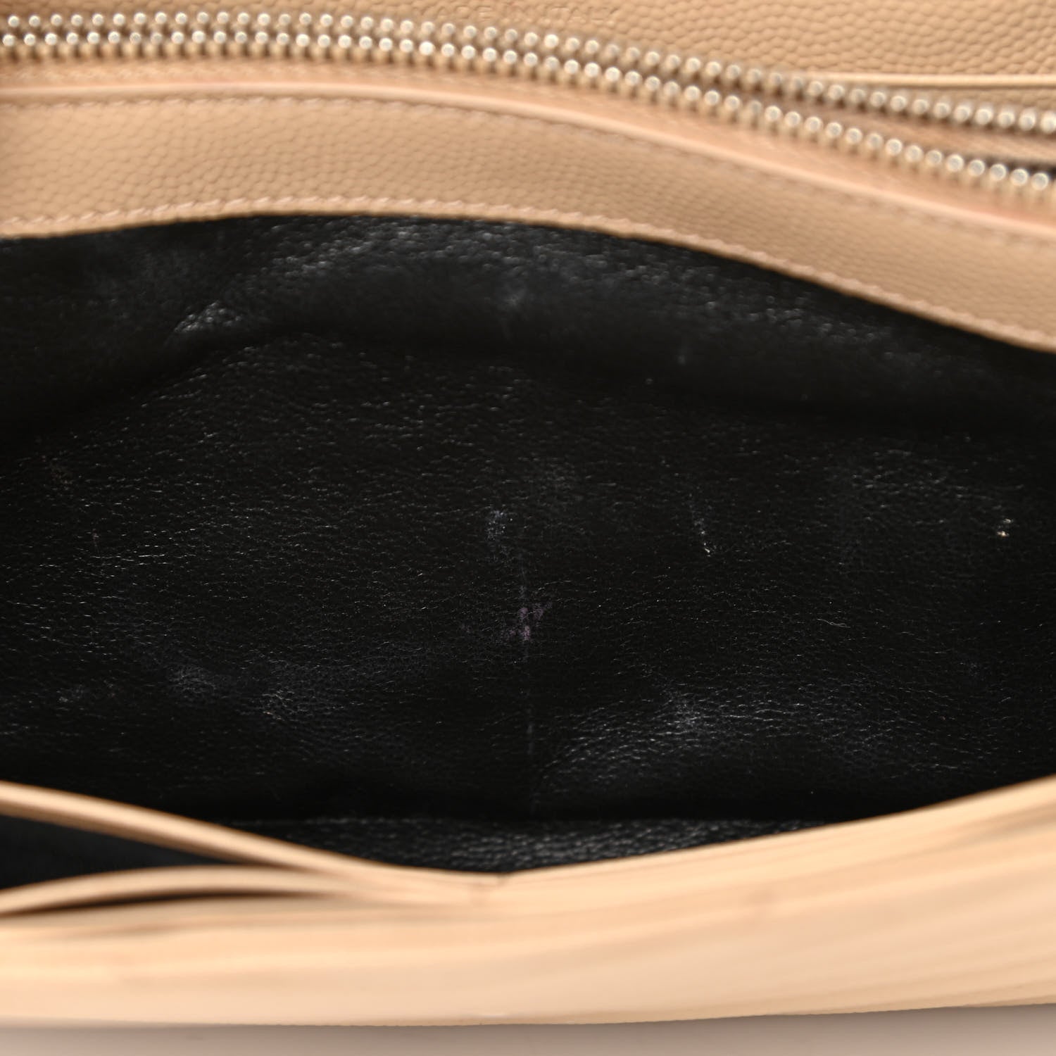 Saint Laurent Grain De Poudre Matelasse Chevron Monogram Chain Wallet Nude Powder 11 of 16
