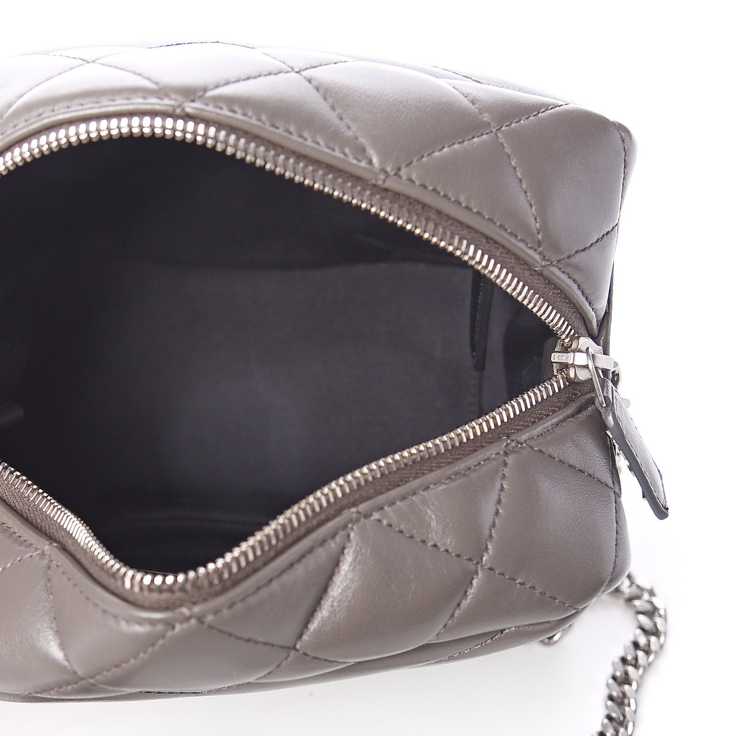 Calfskin Y Quilted Monogram Small Loulou Bowling Bag Earth