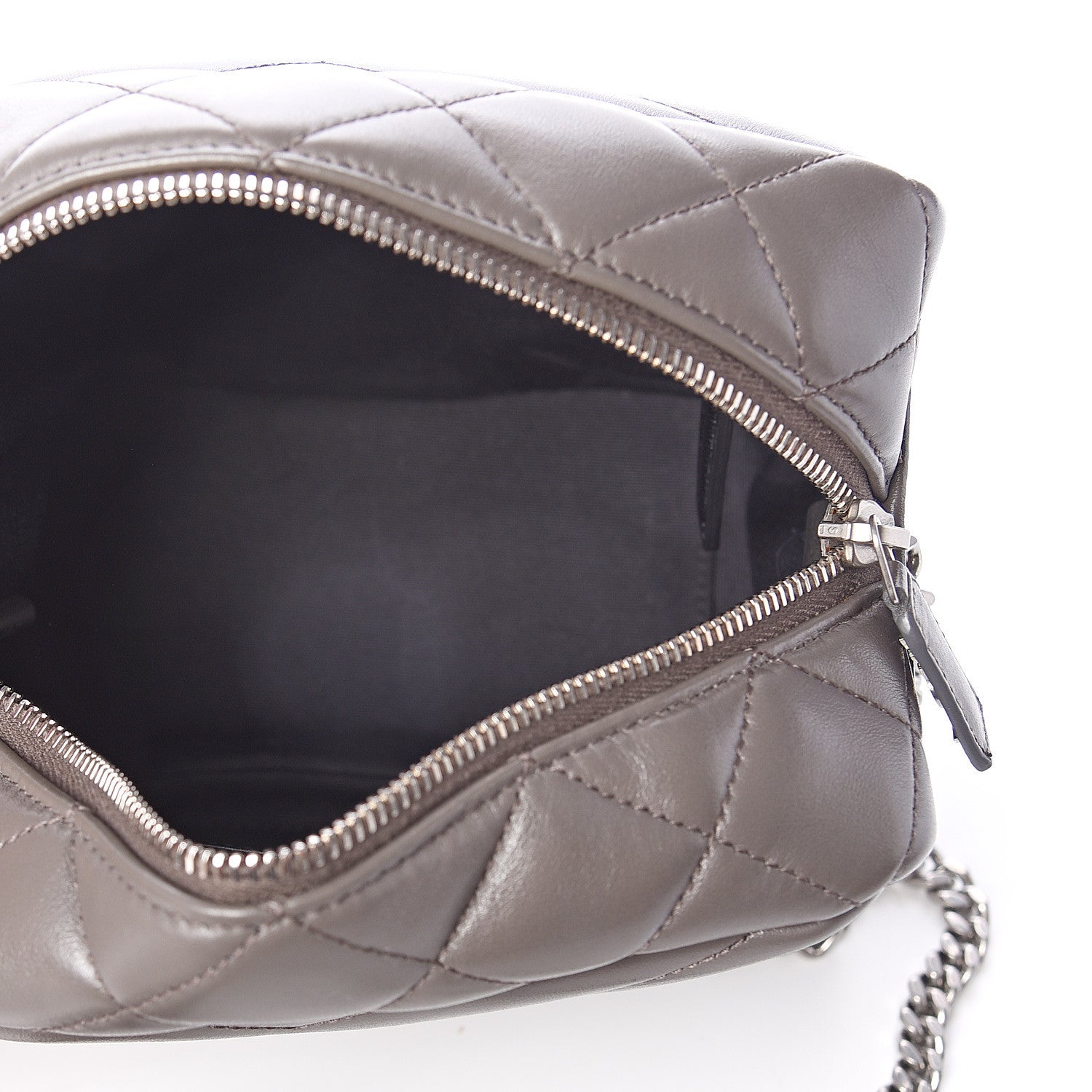 Saint Laurent Calfskin Y Quilted Monogram Small Loulou Bowling Bag Earth 4 of 8