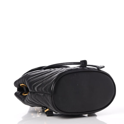 Gucci Calfskin Matelasse GG Marmont Flap Backpack Black 4 of 10