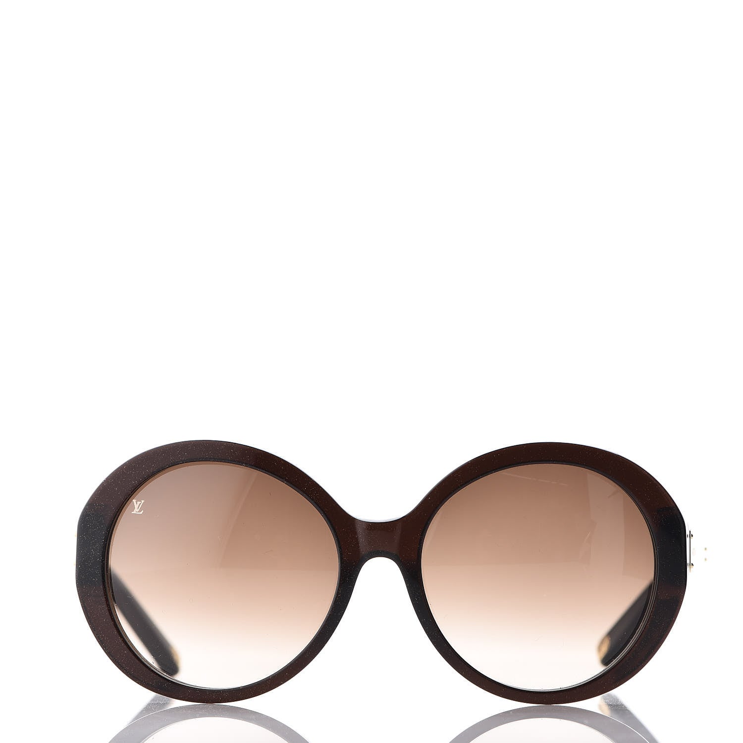 Louis Vuitton Petit Soupcon Rond Sunglasses Z0490W Brown Glitter 2 of 9