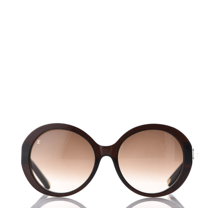 Louis Vuitton Petit Soupcon Rond Sunglasses Z0490W Brown Glitter 2 of 9