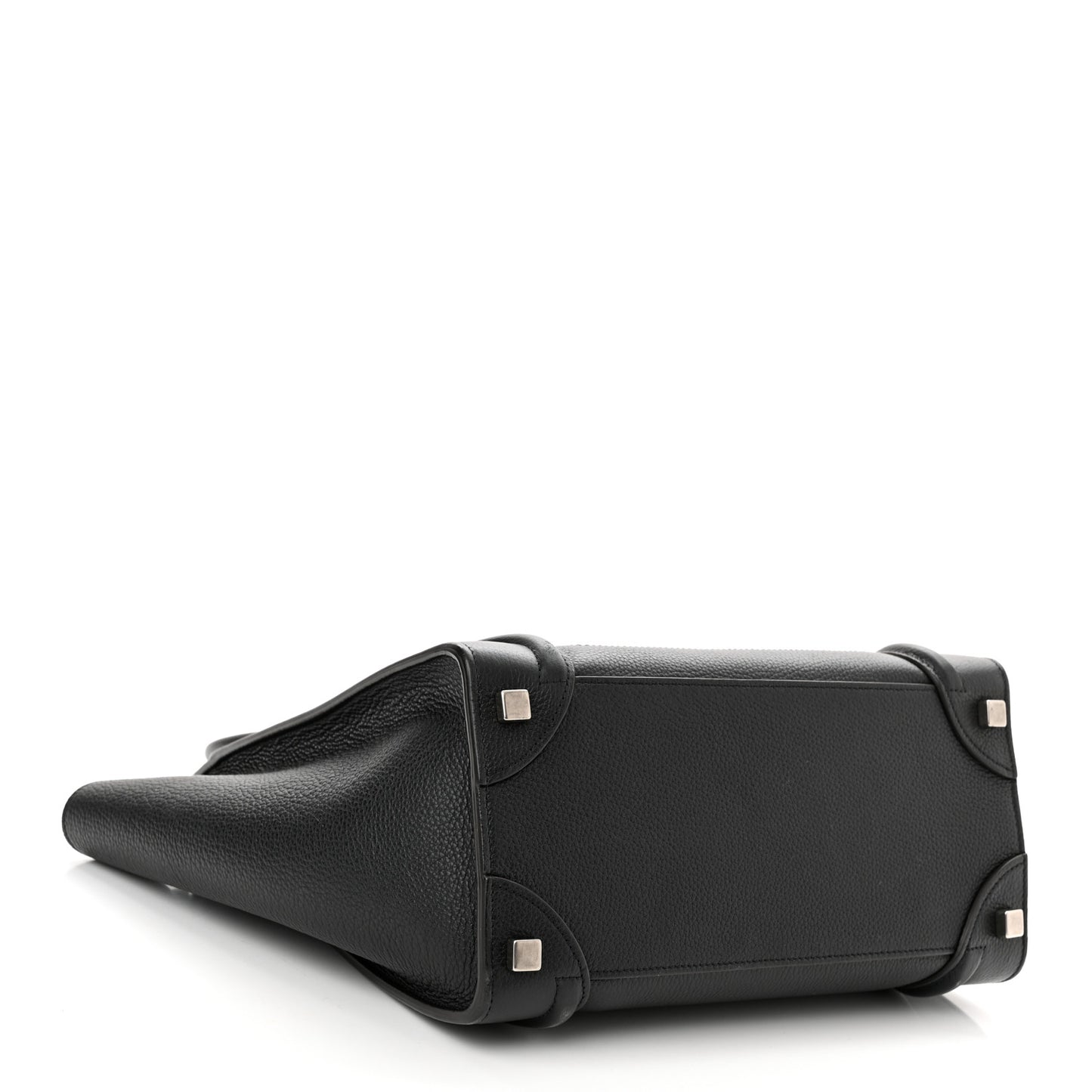 Drummed Calfskin Micro Luggage Black