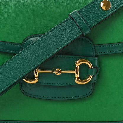 Gucci Azalea Calfskin Horsebit 1955 Shoulder Bag New Shamarock Emerald 7 of 9