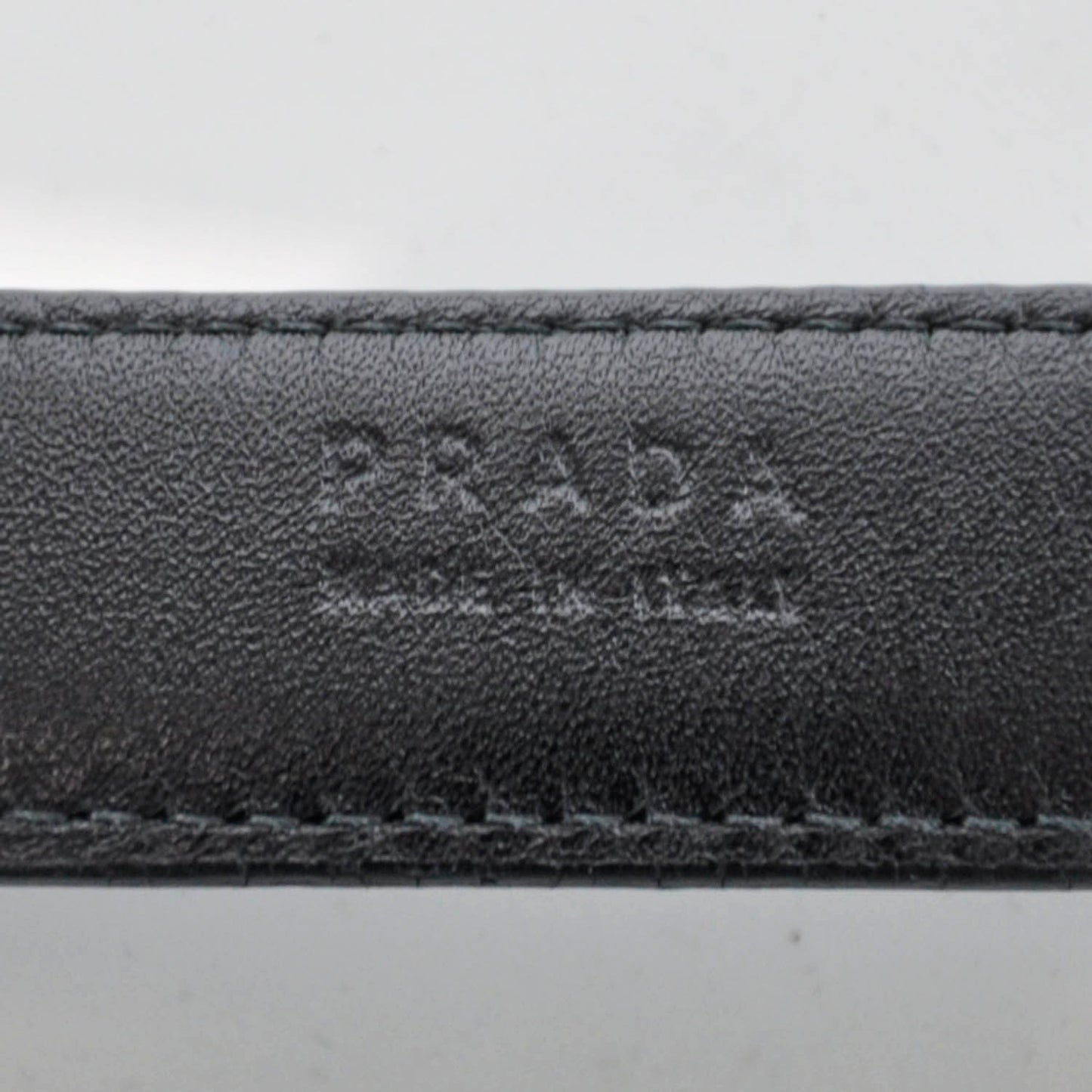 Leather Logo Belt 34 Black
