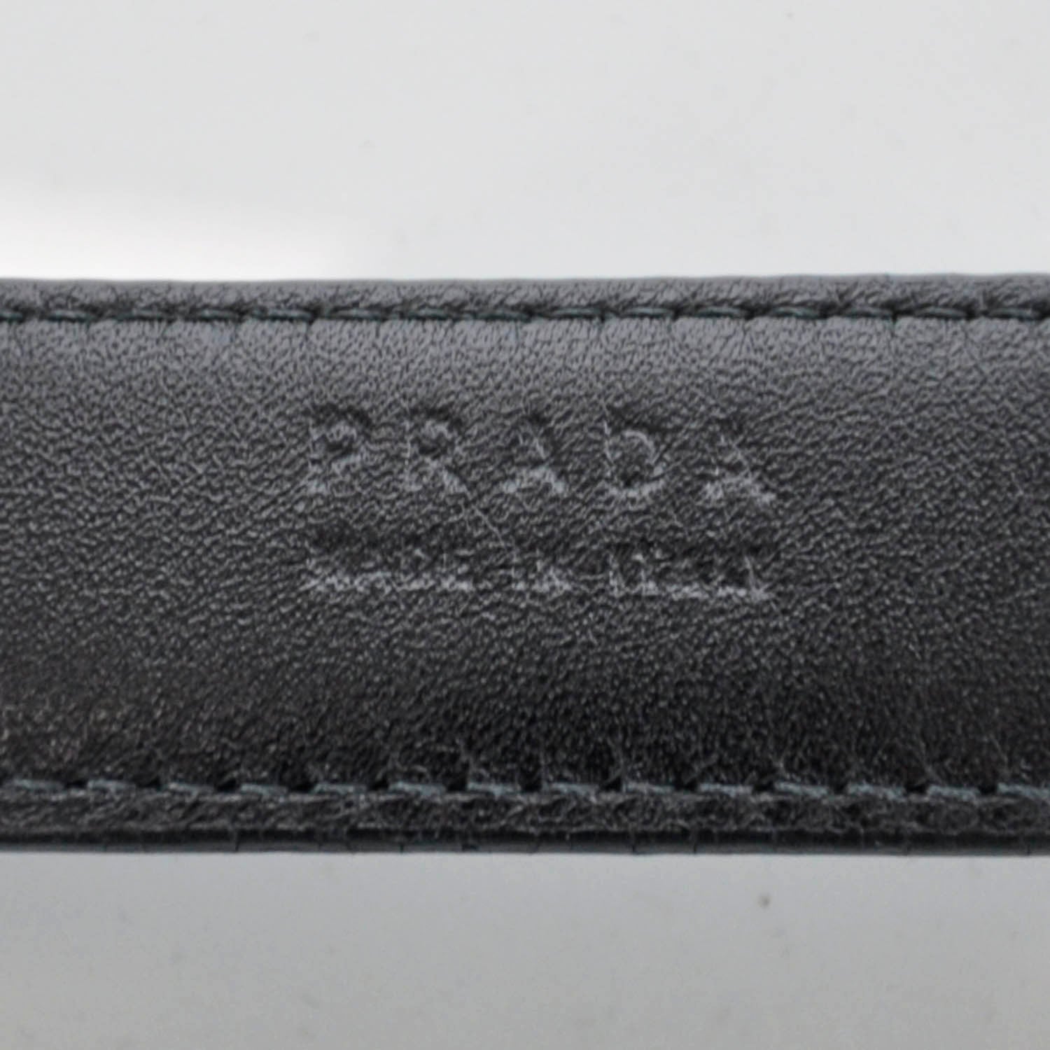 Prada Leather Logo Belt 34 Black 3 of 6