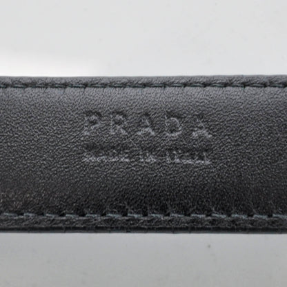Prada Leather Logo Belt 34 Black 3 of 6
