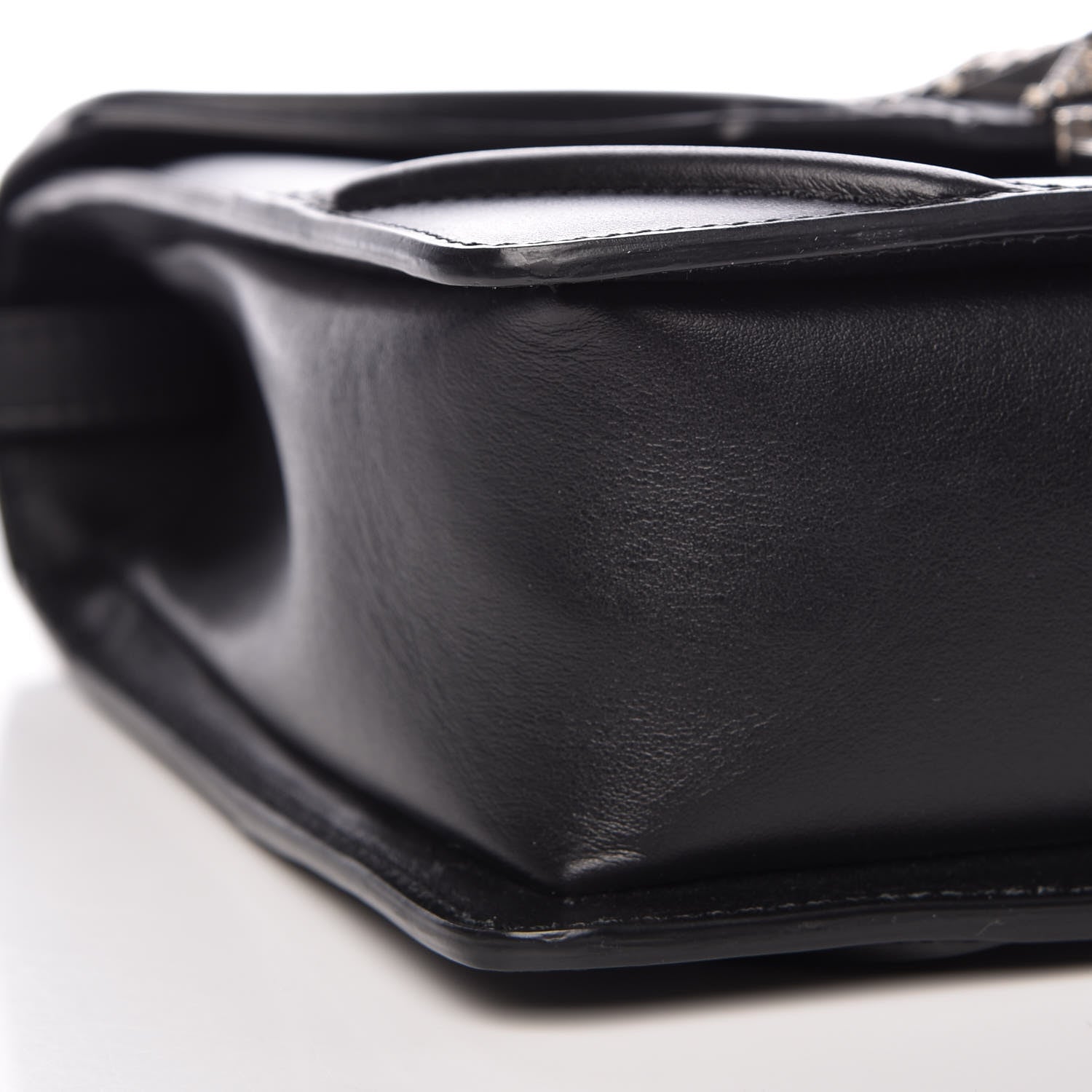 Alexander McQueen Calfskin Chain Flower Satchel Black 10 of 11