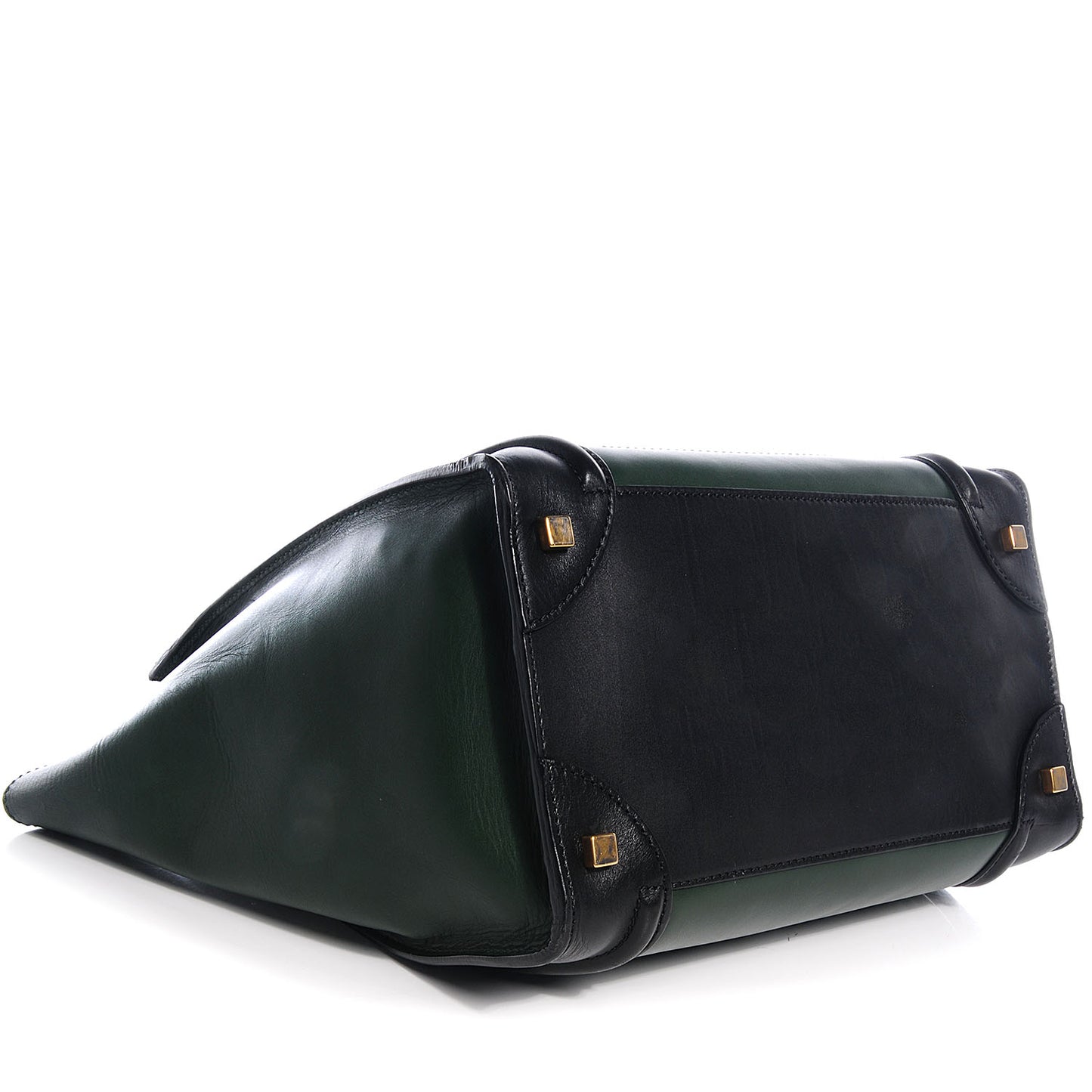 Smooth Calfskin Bi-Color Mini Luggage Forest Black