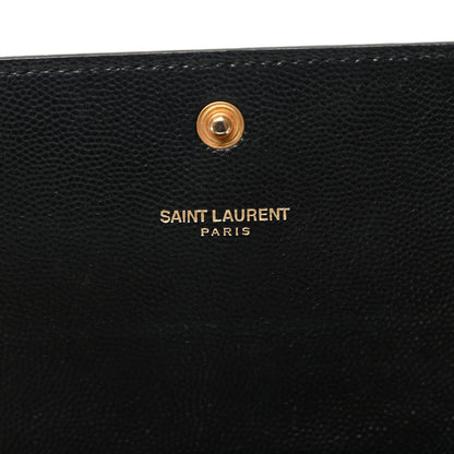 Saint Laurent Grain De Poudre Classic Monogram Cassandre Wallet Black 7 of 11