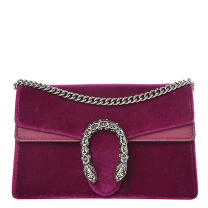 Gucci Velvet Super Mini Dionysus Shoulder Bag Fuchsia Violet Cyclamen 3 of 15