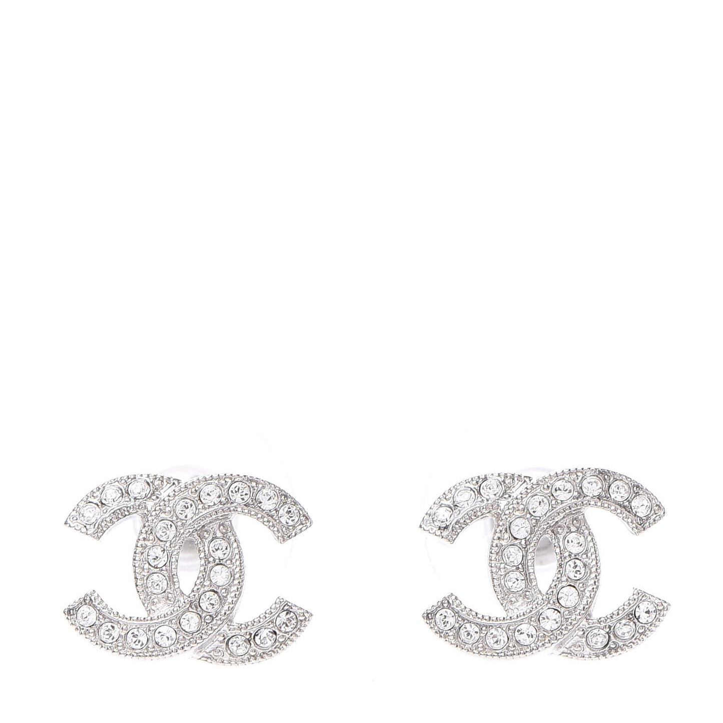 Crystal Timeless CC Earrings Silver