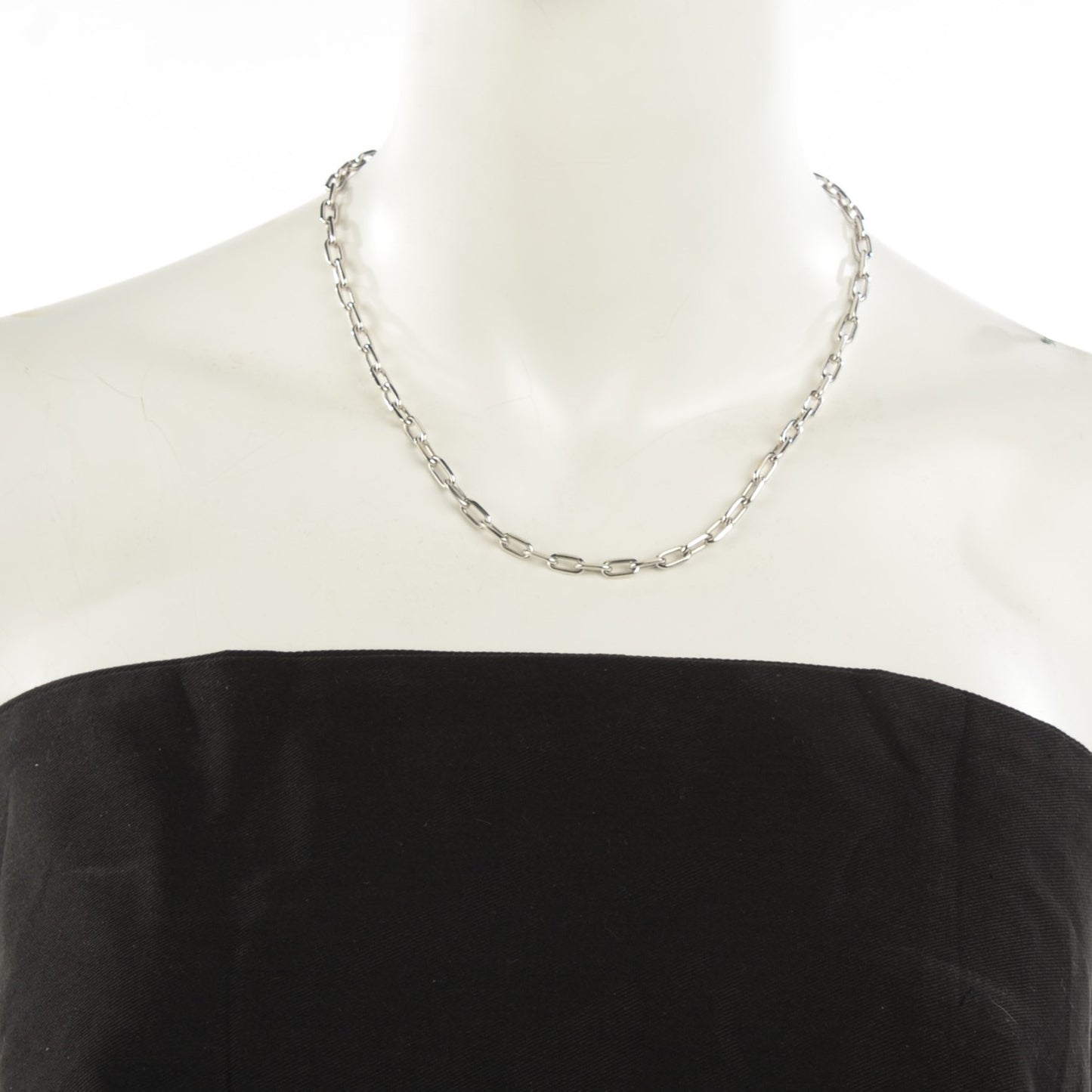 18K White Gold 5mm Spartacus Chain Necklace
