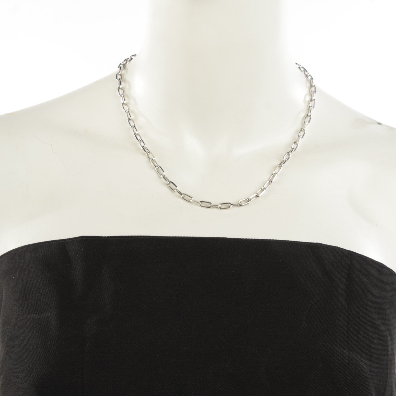 Cartier 18K White Gold 5mm Spartacus Chain Necklace 2 of 5