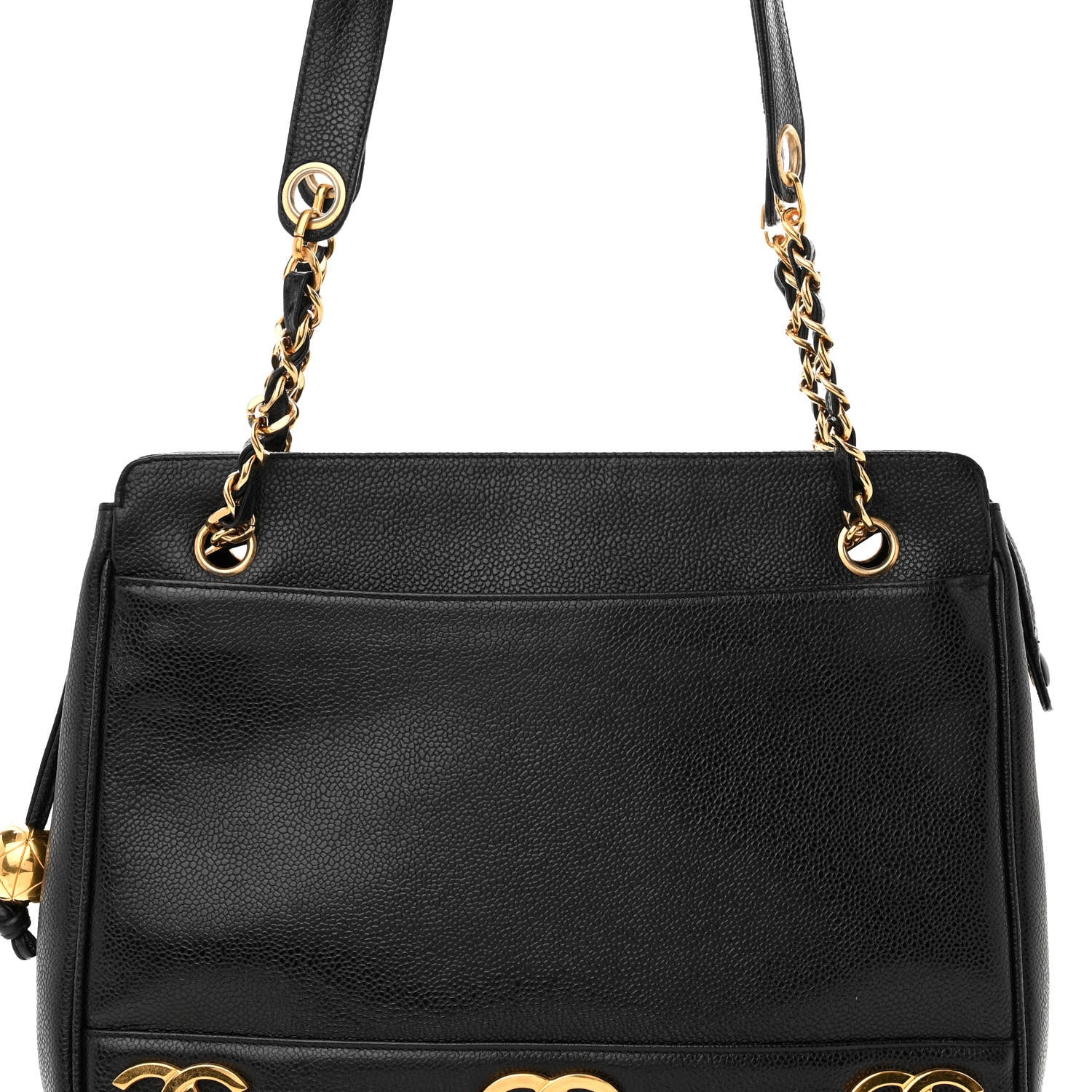 Chanel Caviar CC Shoulder Bag Black 8 of 10