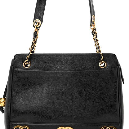 Chanel Caviar CC Shoulder Bag Black 8 of 10