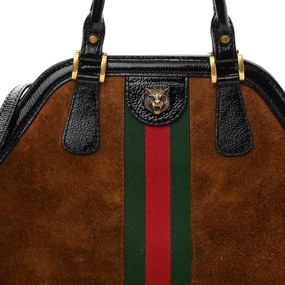 Gucci Suede Ophidia Medium Re(Belle) Top Handle Bag Nocciola Black 9 of 11