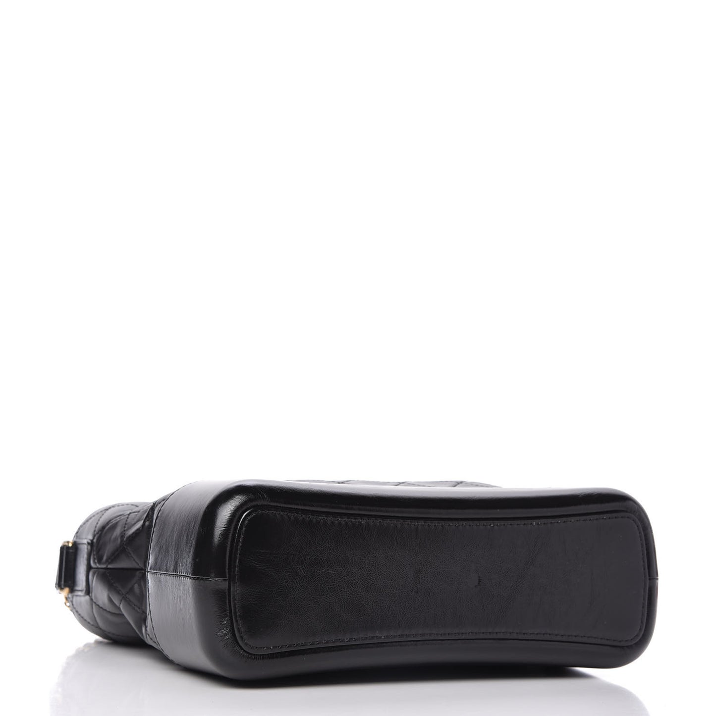 Aged Calfskin Quilted Medium Gabrielle Hobo Black