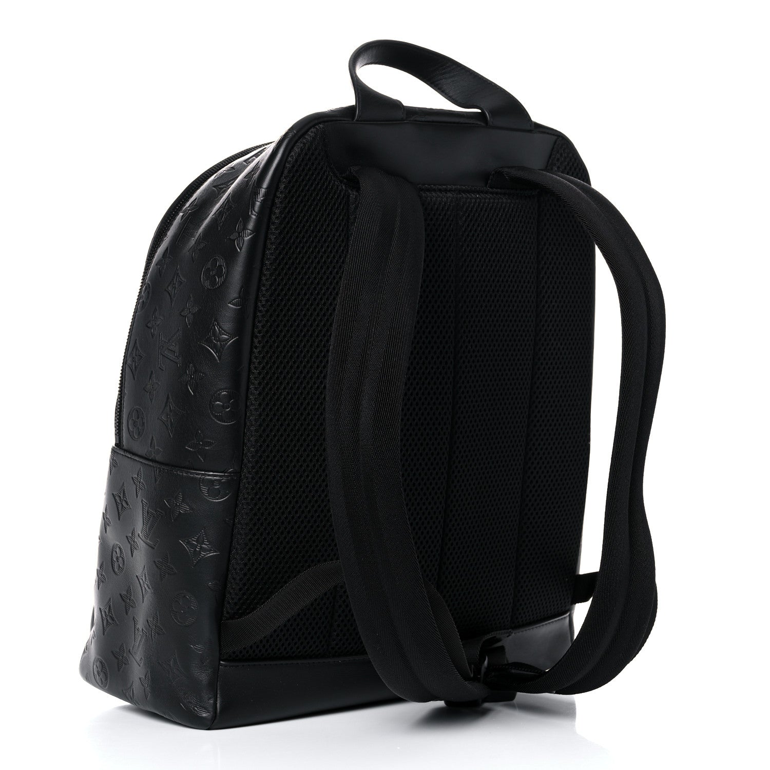 Louis Vuitton Calfskin Monogram Shadow Racer Backpack Black 3 of 13