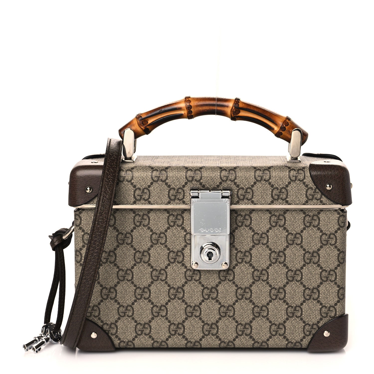 Gucci GG Supreme Monogram Globe-Trotter Beauty Case Brown 2 of 10
