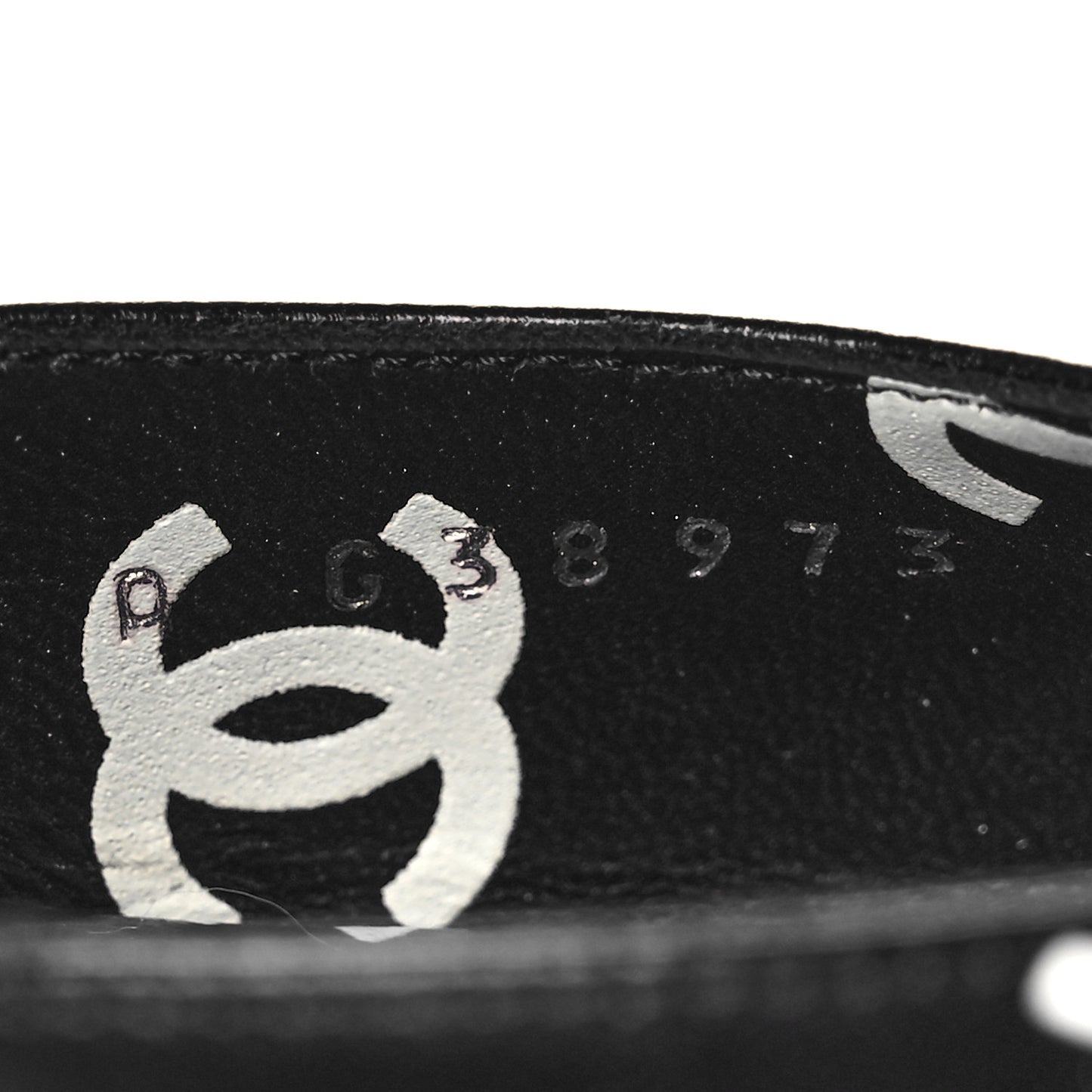 Lambskin Printed CC Sandals 38 Black White