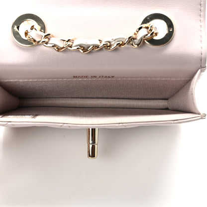 Chanel Lambskin Quilted Trendy CC Card Holder On Chain Light Purple 5 of 11