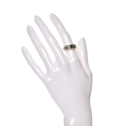 David Yurman Sterling Silver 14K Gold Tourmaline Cable Ring 50 5.5 2 of 5