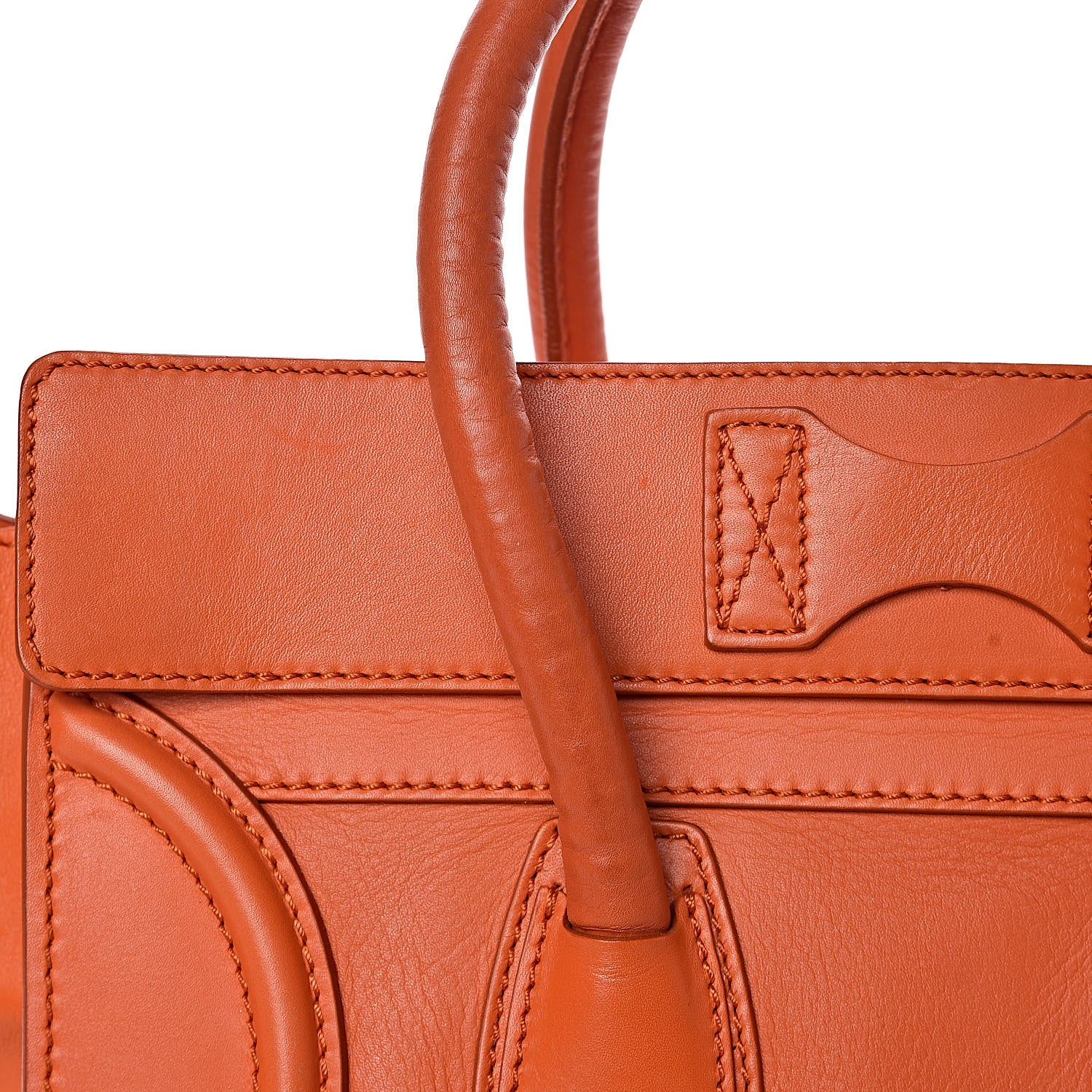 Celine Smooth Calfskin Mini Luggage Bright Orange 13 of 24
