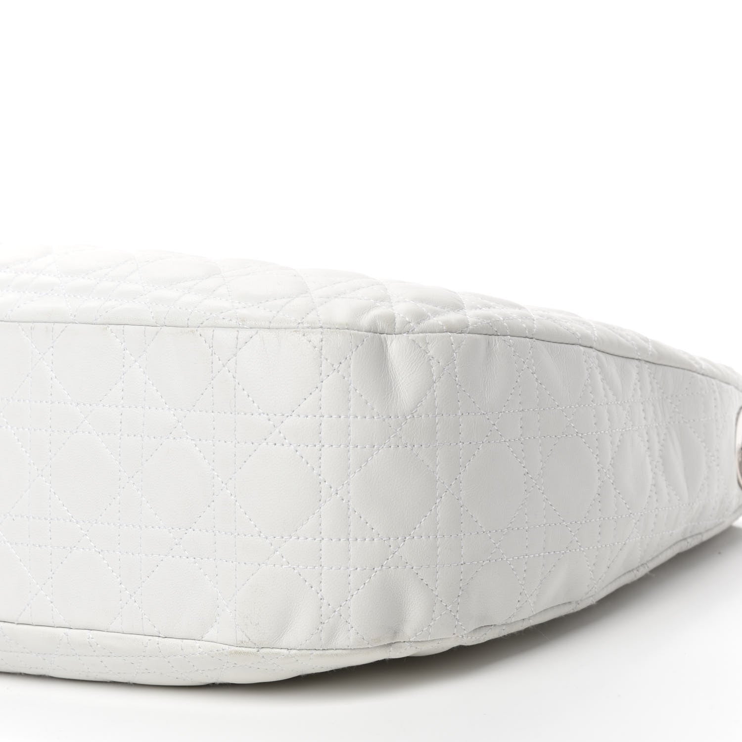 Christian Dior Lambskin Cannage Medium Dior Soft Hobo White 7 of 19