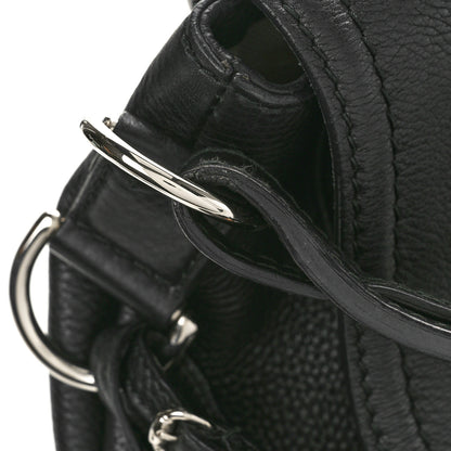 Gucci Pebbled Calfskin Medium Techno Horsebit Shoulder Flap Bag Black 11 of 14