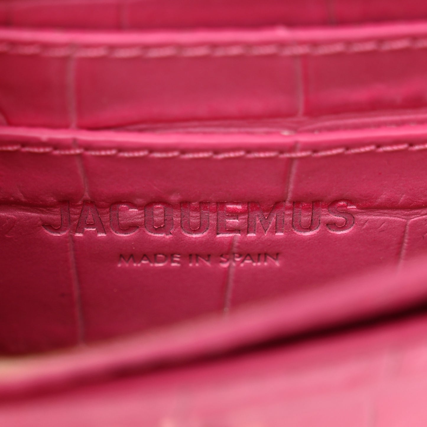 Calfskin Crocodile Embossed Le Ceinture Bello Belt Bag Pink