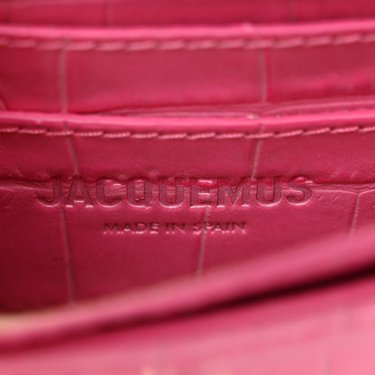 Jacquemus Calfskin Crocodile Embossed Le Ceinture Bello Belt Bag Pink 6 of 9